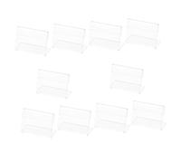 Cabilock 10 pièces Support Affichage Acrylique Transparent Forme Horizontale pour Signalétique Bureau Commerce Événement