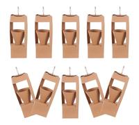 Cabilock 10 Pièces Vintage Paper Flower Basket With Handles Folding Handled Flower Container For Wedding Floral Arrangements And Party Decorations