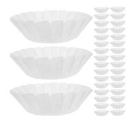 Cabilock 100 caissettes en papier sulfurisé jetables pour gâteaux basques, papier sulfurisé rond ingraissable pour moules à gâteaux, cheesecakes, friteuses à air et fours