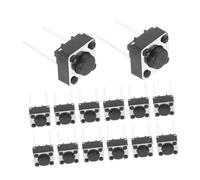 Cabilock 100 pièces Bouton Poussoir Tactile Momentané Compact pour Pcb Interrupteur Vertical à Déclenchement Sensible Pack pour Usage Électronique Simple et