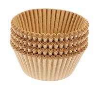 Cabilock 100 pièces Caissettes Pâtisserie Papier Cuisson Résistantes à Haute Température Jetables et Décoratives pour Cupcakes et Muffins Couleur Naturel