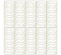 Cabilock 100 Pièces Crochets de S pour Sapin de Noël, Décorations Or | Plastique, Installation Facile, Usage Polyvalent, pour Ornements et Espaces de Bureau, Style Créatif