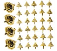Cabilock 100 Pièces DIY Round Xmas Ornament Caps Plastic Hangers Compatible with Various Christmas Ball Decorations for Crafts and Tree