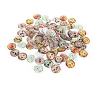 Cabilock 100 Pièces Ensemble D'accessoires pour Bijoux DIY Cabochons en Verre Motif Crâne, Forme Dôme Ronde, Matériau Verre, pour Créations Artisanales Halloween