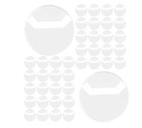 Cabilock 100 Pièces Étui à Badge Transparent Rond en Plastique Rigide, Protection et Design Précis, pour Stockage et Affichage de Badges