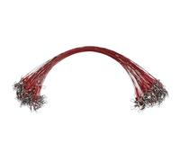 Cabilock 100 pièces Fil de Haute Résistance avec Émerillon Bas de Ligne Acier Anti-Morsure Rouge Accessoire Rig