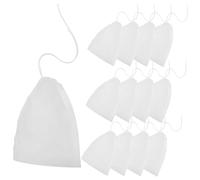 Cabilock 100 pièces Filtre à Thé Réutilisables avec Cordon de Serrage Sacs de Mousseline pour Infusion de Thé Vrac et Épices Non Tissé Léger et Lot