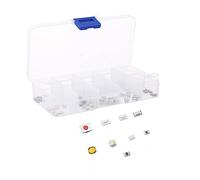 Cabilock 100 pièces Interrupteur Bouton Poussoir Tactile Momentané Micro Kit avec Haute pour Bricolage et Appareils Électroniques