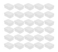 Cabilock 100 Pièces Lot Boîtes de Rangement Rectangulaires Transparentes Plastique avec Couvercle à Charnière Conteneurs Mini pour Bijoux Perles et Fournitures Artisanat Organisateur