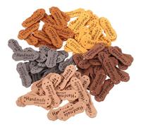 Cabilock 100 pièces Lot de Étiquettes Cuir à Coudre Fait Main pour Vêtements et Accessoires Couleurs Classiques Étiquettes Artisanales Flexibles pour Couture Sacs Chapeaux Jeans et Projets