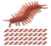 Cabilock 100 Pièces Mille-Pattes Accessoire Polyvalent en PVC Marron Réaliste Postures Vivantes pour Événements et Fêtes Amusantes