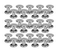 Cabilock 100 Pièces Rivets de Fixation en Fer Argenté pour Fournitures de Reliure, Double Face, Solide, pour Classeurs, Albums Photo et Carnets de Recettes