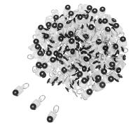 Cabilock 100 Pièces Silent Curtain Track Rollers Twin Wheeled Gliders for Ceiling Drapery Rail Sliding Gliders Noise Reduction Replacement Wheels