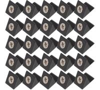 Cabilock 106Pcs Cales de Tiroir Affaissées Vis, Renfort Meuble Coin Angle en Plastique Noir, Facile à Installer, Résistance, Support d'Étagère Robuste pour Tiroirs