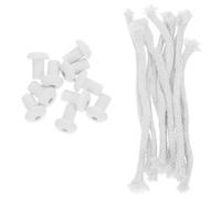 Cabilock 10ensembles Mèches De Rechange Coton pour Lampes à Huile Et Torches Tiki Inclut Un Porte-mèche Et Support pour Lampe Torche Et Bouteille