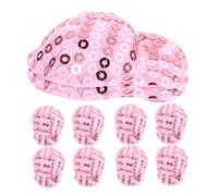 Cabilock 10pièces Chapeaux Miniatures Sequin pour Poupées Chapeaux Colorés pour DIY Accessoires De Fête Et Jeux De Rôle pour Poupées pour Décoration De Maison Miniature