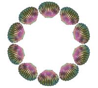 Cabilock 10pièces Lot De Boîtes Coquillage Irisé Contenants à Dragées Pour Mariage Boîtes à Bonbons Thématique Mer Cadeaux Invités Plage