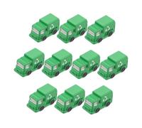 Cabilock 10pièces Lot de Camions Poubelle Jouet Décorations De Voiture pour Micro-paysages Modèles De Camion pour Maison De Poupée Et Bureau