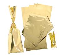 Cabilock 10pièces Sachet Cellophane Doré pour Bouteilles De Vin De Élégant pour Noël Et Anniversaires Réutilisable pour Présenter Vos avec Style
