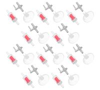 Cabilock 12 Ensembles Aquarium Airflow Diverter Valve Stainless Steel Oxygen Regulator with Non-Return Check Valve and Suction Cups Air Pump Accessories for Fish Tank Oxygen Control