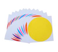 Cabilock 12 feuilles Autocollants Ronds Effaçables Colorés PVC pour Tableau Mural Éducatif Autocollants Auto-adhésifs Réutilisables pour Activités Créatives Garçon Fille Lot