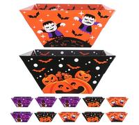 Cabilock 12 Pièces Boîte à Snacks Halloween Conteneurs à Bonbons Popcorn et Biscuits Décoration de Fête Thématique Pratique et