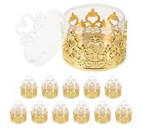 Cabilock 12 Pièces Boîtes à Dragées Transparentes en Plastique Or de Cygne Élégantes Résistantes pour Fêtes et Planification D'événements Coffrets à Friandises