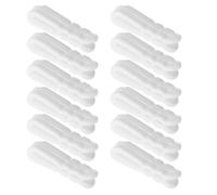 Cabilock 12 Pièces Clip de Fermeture à Glissière en Plastique Blanc pour Paquet de Compression sous Vide, Technologie D'étanchéité, pour Garde-manger et Placard