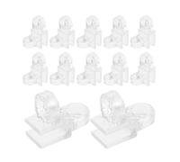 Cabilock 12 Pièces Clip de Fixation pour Tuyau Aquarium en Plastique, Support Circulaire, Adaptable pour Tubes Souples de 8mm, Gestion des Tuyaux D'aquarium
