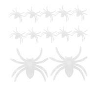 Cabilock 12 Pièces Décor Araignée Lumineuse Nuit Mini Figurines Réalistes Accessoires Jardin et Maison Décorations Halloween Effrayantes et Légères Utilisation Polyvalente pour et