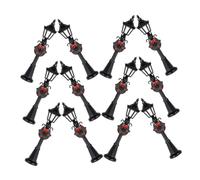 Cabilock 12 Pièces Dollhouse Detailed Post Lights for DIY Micro Landscape and Christmas Village Pathway Decor