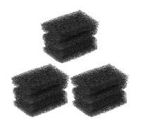 Cabilock 12 Pièces Éponge de Maquillage Noire en Pu pour Maquillage Spécial Halloween, Texture Pointillée Multiporeuse, Portable et Réutilisable pour Coulisses