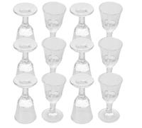 Cabilock 12 Pièces Lot de Mini Verres à Pied pour Whisky et Cocktails Base Épaisse Coupe à Spiritueux Transparente pour Dégustation et Fêtes à Domicile