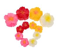 Cabilock 12 pièces Lot de Pinces à Cheveux Griffes Fleur Plumeria Dégradé Blanc Jaune Rose Rouge Accessoires Coiffure Hawaïens Durables pour Femmes Barrettes Tropicales pour Vacances et