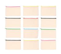 Cabilock 12 pièces Lot de Trousses Toile Durables Pochettes Multifonctions pour Maquillage Crayons et Voyage Format Compact pour Femme et Fille Couleur Aléatoire Couleur Aléatoire