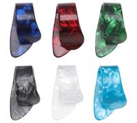 Cabilock 12 pièces Médiators de Pouce Celluloïd Onglets Colorés Rouge Blanc Noir Bleu Bleu Foncé Vert Légers et Durables pour Guitare et Basse Protection Doigts et Jeu Confortable