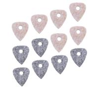 Cabilock 12 pièces Médiators Feutre pour Guitare Ukulélé Créatifs et Légers Kit Portable pour Musiciens et Loisirs Créatifs Assortiment Crème