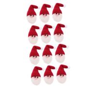 Cabilock 12 Pièces Père Noël en Feutre Jouet De Noël Décor d'arbre De Noël Mini Père Noël en Feutrine Mini Poupées Figurine du Père Noël Ornement d'arbre De Noël Accessoires Rouge Manuel