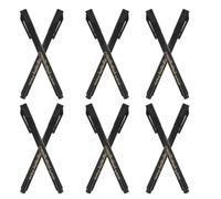 Cabilock 12 Pièces Pinceau de Calligraphie pour Débutants, à Pointe Souple | Nylon et Plastique Noir, Pointes Fine, Moyenne et Large, pour Journaux, Cahiers, Pratique en Classe