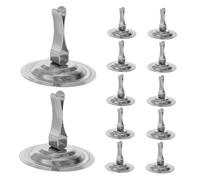 Cabilock 12 pièces Porte Cartes Acier Inoxydable pour Table Support Menu Mariage Stable avec Base Ronde Clips Multifonctions pour Recettes Photos et Numéros de Table Adapté Banquets et