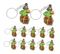 Cabilock 12 Pièces Porte Clés Perroquet Pirate pour Décoration de Fête Garçon Fille Accessoires de Récompense Ornement Pirate pour Anniversaire et Halloween