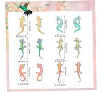 Cabilock 12 pièces Set Magnetic Gecko Window Clings Anti-collision Screen Decals For Door Curtains And Window Repair Decorative And Protective Stickers For Home