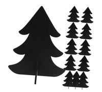 Cabilock 12 Pièces Tableau noir de Noël mini panneaux de tableau Tags de message ornements d'arbres rustiques ornements de ferme mini panneaux de craie