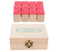 Cabilock 12 pièces Tampons Bois DIY pour Scrapbooking et Journal Créatif Tampons Naturels pour Albums Carnets et Projets Scolaires Fournitures Esthétiques pour Carnet de Notes et