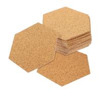 Cabilock 120 pièces Hexagonal Self-adhesive Cork Pads Thick For DIY Crafts Home Decoration Table Protection And Soundproofing
