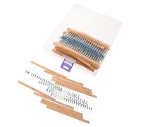 Cabilock 1280 Pièces Kit de Résistances à Film Métallique Montage Axial | Plastique Vert, Faible Bruit et Dérive Thermique Réduite, pour Câblage de Microcontrôleur et Modules de Test