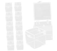 Cabilock 12pièces Boîtes Transparentes Cubiques pour Minéraux Petites Pierres Spécimens Coffret de Présentation et Rangement