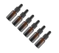 Cabilock 12pièces Lot De Flacons Vides De Verre Compte-gouttes Décoratifs Pour Huile Essentielle Ou Parfum Marron