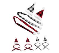 Cabilock 12pièces Lot de Mini Bonnets de Noël Écharpes et Accessoires pour Loisirs Créatifs Décorations de Sapin de Noël Figures de Couleurs Assorties