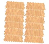 Cabilock 12pièces Lot De Tapis De Sol Emboîtables Mousse Tapis Éveil Pour Garçon Fille Dalles De Sol Imitation Bois